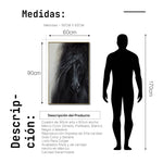 Cargar imagen en el visor de la galería, Cuadro Decorativo Abstracto Negro Arena 2-262 - Caballo Negro Arte Moderno Estilo Boho en tonos Neutros

