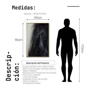 Cuadro Decorativo Abstracto Negro Arena 2-262 - Caballo Negro Arte Moderno Estilo Boho en tonos Neutros