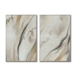 Cargar imagen en el visor de la galería, Set Cuadros Decorativos Abstracto Negro Arena 2 - 263- Diptico Moderno y Elegante Arte Minimalista Estilo Nordico en Tonos Neutros
