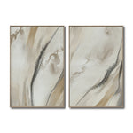 Cargar imagen en el visor de la galería, Set Cuadros Decorativos Abstracto Negro Arena 2 - 263- Diptico Moderno y Elegante Arte Minimalista Estilo Nordico en Tonos Neutros
