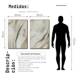 Cargar imagen en el visor de la galería, Set Cuadros Decorativos Abstracto Negro Arena 2 - 263- Diptico Moderno y Elegante Arte Minimalista Estilo Nordico en Tonos Neutros
