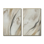 Cargar imagen en el visor de la galería, Set Cuadros Decorativos Abstracto Negro Arena 2 - 263- Diptico Moderno y Elegante Arte Minimalista Estilo Nordico en Tonos Neutros
