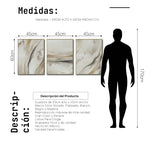 Cargar imagen en el visor de la galería, Set Cuadros Decorativos Abstracto Negro Arena 2 - 263 - Triptico Moderno y Elegante Arte Minimalista Estilo Nordico en Tonos Neutros
