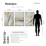 Cargar imagen en el visor de la galería, Set Cuadros Decorativos Abstracto Negro Arena 2 - 263 - Triptico Moderno y Elegante Arte Minimalista Estilo Nordico en Tonos Neutros
