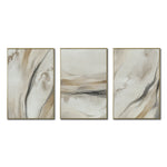 Cargar imagen en el visor de la galería, Set Cuadros Decorativos Abstracto Negro Arena 2 - 263 - Triptico Moderno y Elegante Arte Minimalista Estilo Nordico en Tonos Neutros
