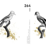 Cargar imagen en el visor de la galería, Set Cuadros Decorativos Abstracto Negro Arena 2 - 264 - Diptico Boceto de Pájaros Arte de Aves En Blanco, Negro y Dorado Oro
