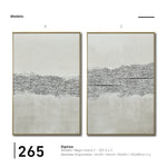 Cargar imagen en el visor de la galería, Set Cuadros Decorativos Abstracto Negro Arena 2 - 265 -Díptico Moderno y Minimalista Estilo Boho con Texturas en Nonos Neutros
