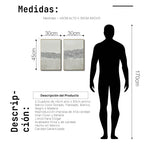 Cargar imagen en el visor de la galería, Set Cuadros Decorativos Abstracto Negro Arena 2 - 265 -Díptico Moderno y Minimalista Estilo Boho con Texturas en Nonos Neutros

