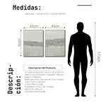 Cargar imagen en el visor de la galería, Set Cuadros Decorativos Abstracto Negro Arena 2 - 265 -Díptico Moderno y Minimalista Estilo Boho con Texturas en Nonos Neutros
