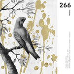 Cargar imagen en el visor de la galería, Cuadro Decorativo Abstracto Negro Arena 2-266 - Perico, Loro, Aves En Blanco y Negro Arte Elegante con Dorado Oro
