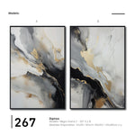 Cargar imagen en el visor de la galería, Set Cuadros Decorativos Abstracto Negro Arena 2-267 - Diptico Moderno y Elegante Arte Minimalista Estilo Nordico En Blanco, Negro ,Gris y Dorado Oro
