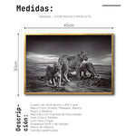 Cargar imagen en el visor de la galería, Cuadro Decorativo Fauna 026 - Leones Blanco y Negro
