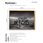 Cargar imagen en el visor de la galería, Cuadro Decorativo Fauna 026 - Leones Blanco y Negro
