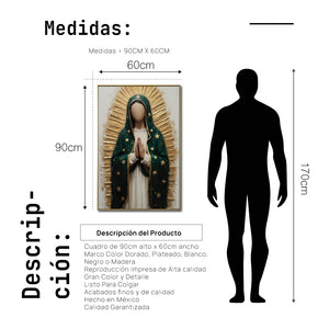Cuadro Decorativo - Religion 026 - Virgen de Guadalupe, Arte Bíblico Abstracto