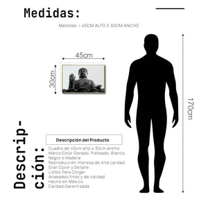 Cuadro Decorativo - Zen 026 - Buda en Meditación - Escultura