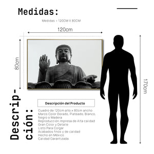 Cuadro Decorativo - Zen 026 - Buda en Meditación - Escultura