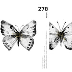 Cargar imagen en el visor de la galería, Cuadro Decorativo Abstracto Negro Arena 2-270 - Boceto Mariposas En Blanco, Negro y Dorado Arte Moderno Estilo Nordico
