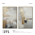 Cargar imagen en el visor de la galería, Cuadro Decorativo Abstracto Negro Arena 2-271- Diptico Moderno y Elegante en Tonos Negro, Gris, Beige y Dorado Oro
