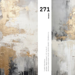 Cargar imagen en el visor de la galería, Set Cuadros Decorativos Abstracto Negro Arena 2-271 -Triptico  Moderno y Elegante en Tonos Negro, Gris, Beige y Dorado Oro
