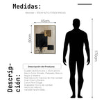 Cargar imagen en el visor de la galería, Cuadro Decorativo Abstracto Negro Arena 2-274 Arte Moderno y Elegante Estilo Nordico en Negro, Beige y Dorado Oro
