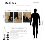 Cargar imagen en el visor de la galería, Set Cuadros Decorativos Abstracto Negro Arena 2-275- Triptico Moderno y Elegante en Negro, Beige y Dorado Oro
