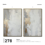 Cargar imagen en el visor de la galería, Set Cuadros Decorativos Abstracto Negro Arena 2 - 278 - Diptico Moderno y Elegante Arte Estilo Nordico en Blanco, Gris y Dorado Oro
