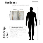 Cargar imagen en el visor de la galería, Set Cuadros Decorativos Abstracto Negro Arena 2 - 278 - Diptico Moderno y Elegante Arte Estilo Nordico en Blanco, Gris y Dorado Oro

