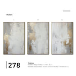 Cargar imagen en el visor de la galería, Set Cuadros Decorativos Abstracto Negro Arena 2 - 278 - Triptico Moderno y Elegante Arte Estilo Nordico en Blanco, Gris y Dorado Oro
