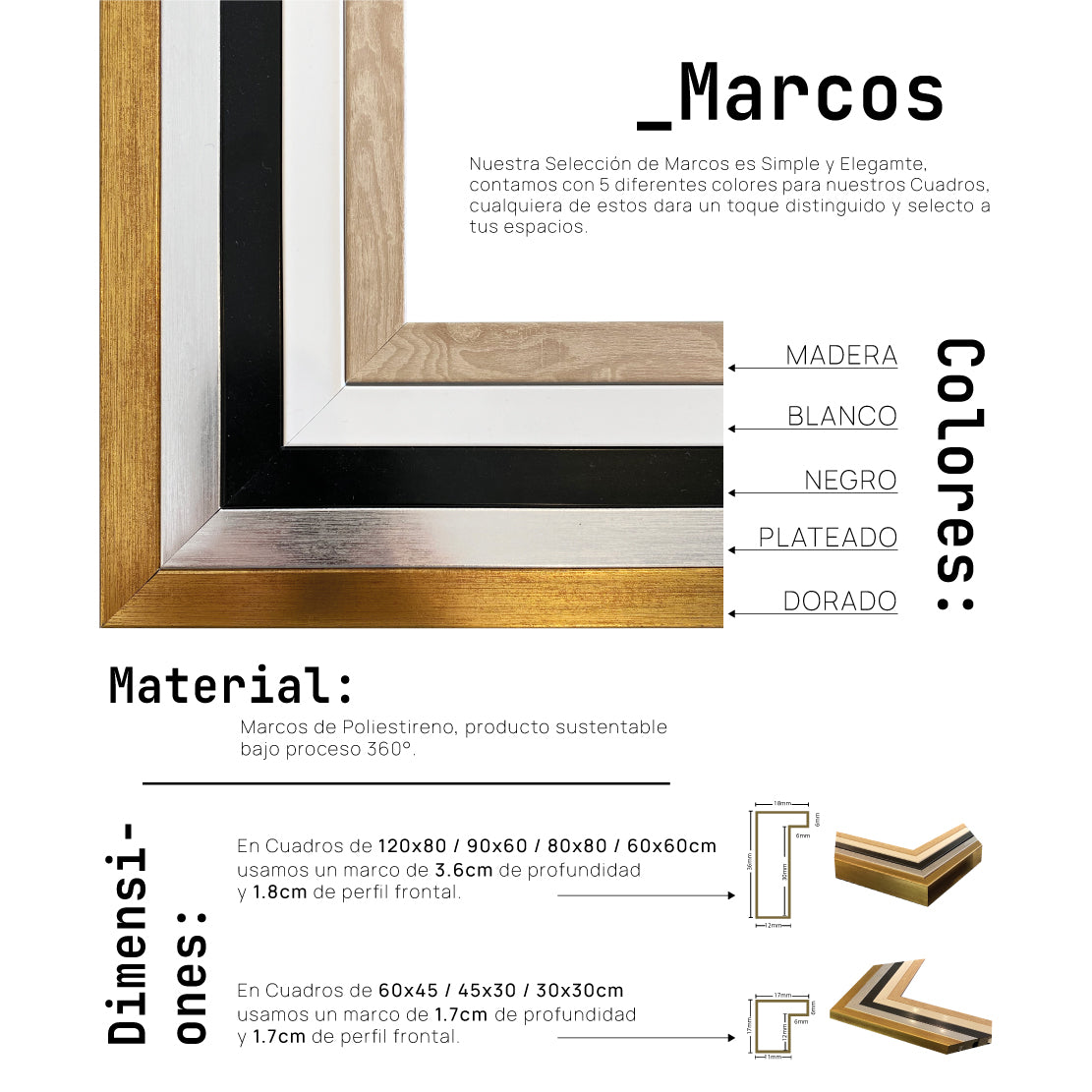 Set Cuadros Decorativos Abstracto Negro Arena 2 - 281 - Triptico Moderno y Elegante Arte Estilo Boho en Blanco, Beige y Dorado Oro