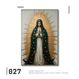 Cuadro Decorativo - Religion 027 - Virgen de Guadalupe, Arte Bíblico Abstracto