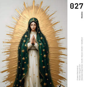Cuadro Decorativo - Religion 027 - Virgen de Guadalupe, Arte Bíblico Abstracto