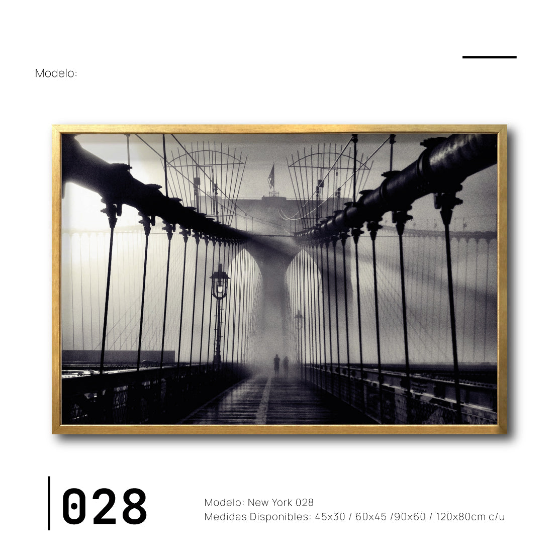Cuadro Decorativo NY 028 - Puente de Brooklyn Nueva York
