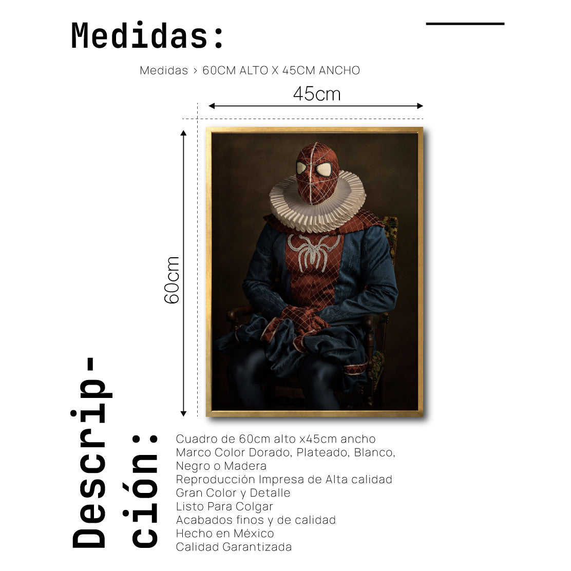 Cuadro Decorativo Personajes Época 028A Superhéroes Avengers Spiderman