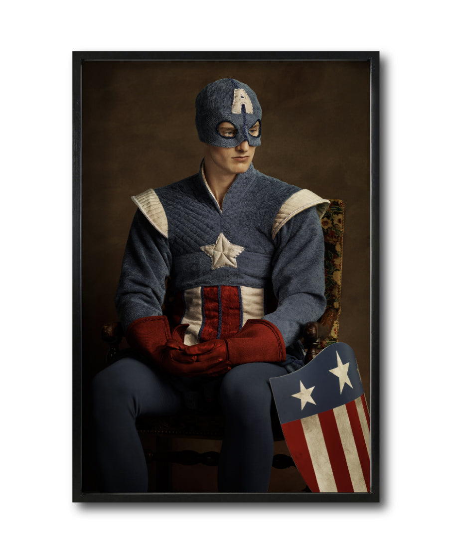Cuadro Decorativo Personajes Época 028B Superhéroes Capitán America