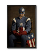 Cargar imagen en el visor de la galería, Cuadro Decorativo Personajes Época 028B Superhéroes Capitán America
