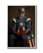 Cargar imagen en el visor de la galería, Cuadro Decorativo Personajes Época 028B Superhéroes Capitán America
