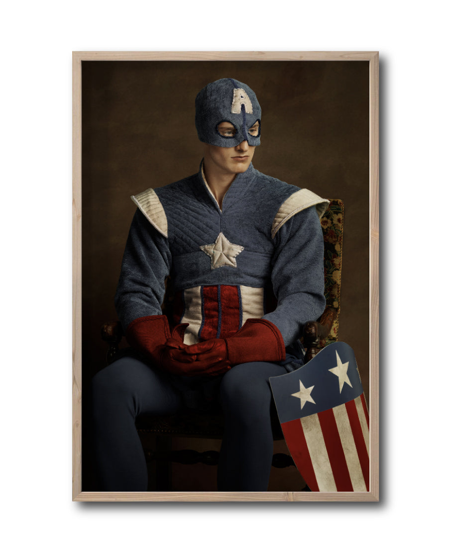 Cuadro Decorativo Personajes Época 028B Superhéroes Capitán America