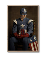 Cargar imagen en el visor de la galería, Cuadro Decorativo Personajes Época 028B Superhéroes Capitán America
