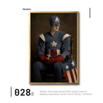 Cargar imagen en el visor de la galería, Cuadro Decorativo Personajes Época 028B Superhéroes Capitán America

