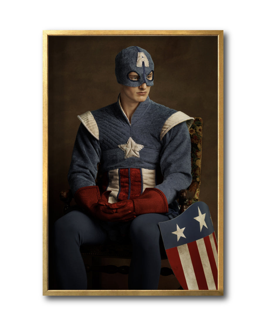 Cuadro Decorativo Personajes Época 028B Superhéroes Capitán America