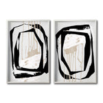 Cargar imagen en el visor de la galería, Set Cuadros Decorativos Abstracto Negro Arena 028 para Sala
