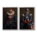 Cargar imagen en el visor de la galería, Set Cuadros Decorativos Personajes Época 028 Superhéroes Avengers Spiderman Capitán America- Díptico
