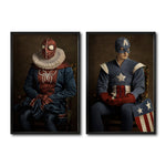 Cargar imagen en el visor de la galería, Set Cuadros Decorativos Personajes Época 028 Superhéroes Avengers Spiderman Capitán America- Díptico
