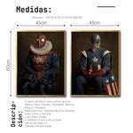 Cargar imagen en el visor de la galería, Set Cuadros Decorativos Personajes Época 028 Superhéroes Avengers Spiderman Capitán America- Díptico
