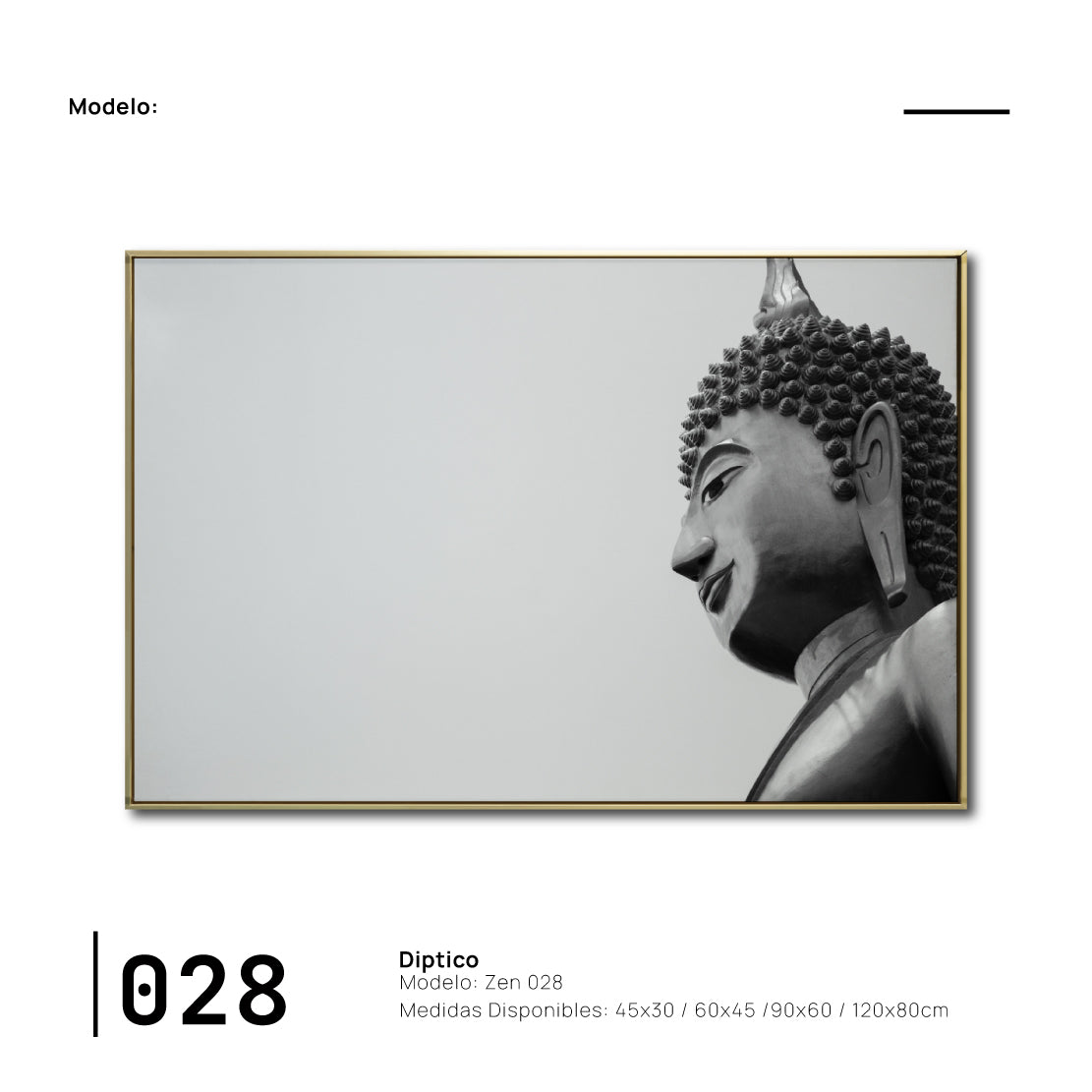 Cuadro Decorativo - Zen 028 - Escultura de Buda