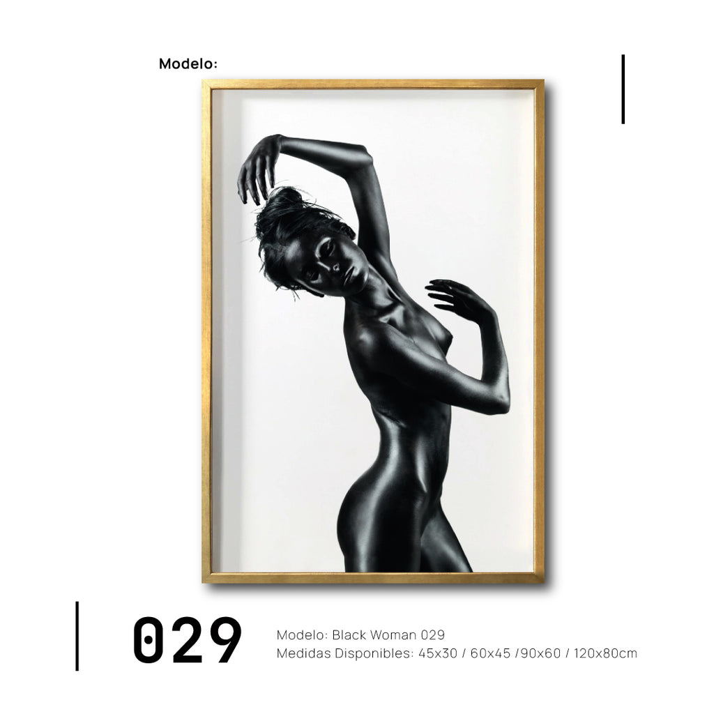 Cuadro Decorativo Canvas Mujer Negra Africana Rostro para comedor en México. 029.  Arte en blanco y negro.