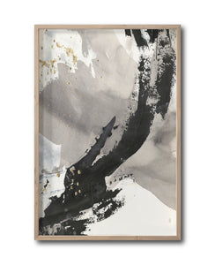 Cuadro Decorativo Abstracto Negro Arena 029c - Para Credenza