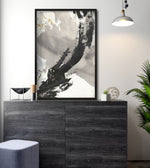 Cargar imagen en el visor de la galería, Cuadro Decorativo Abstracto Negro Arena 029c - Para Credenza
