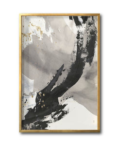 Cuadro Decorativo Abstracto Negro Arena 029c - Para Credenza