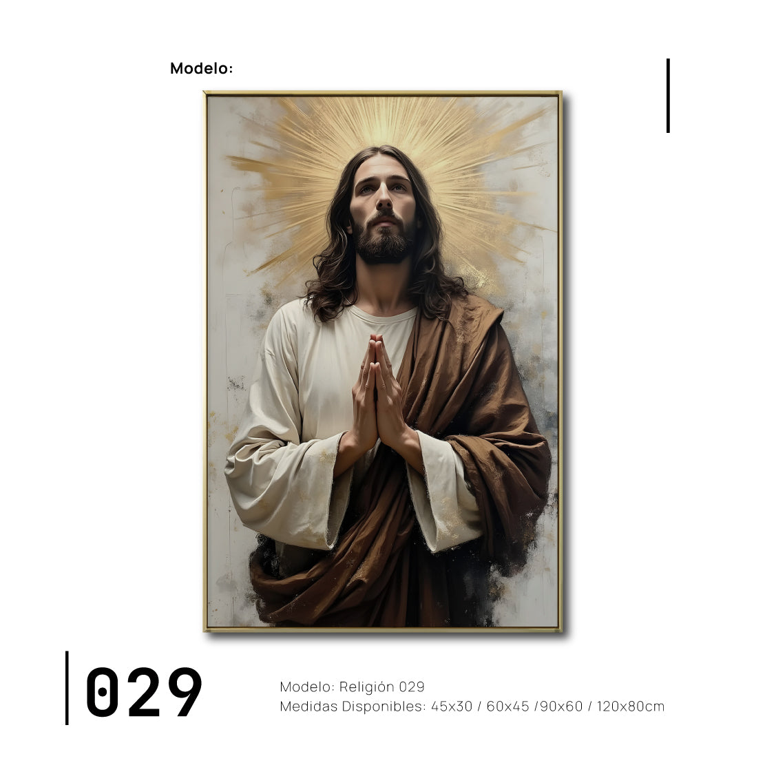 Cuadro Decorativo - Religion 029 - Jesucristo, Jesús Iluminado, Arte Cristiano Abstracto